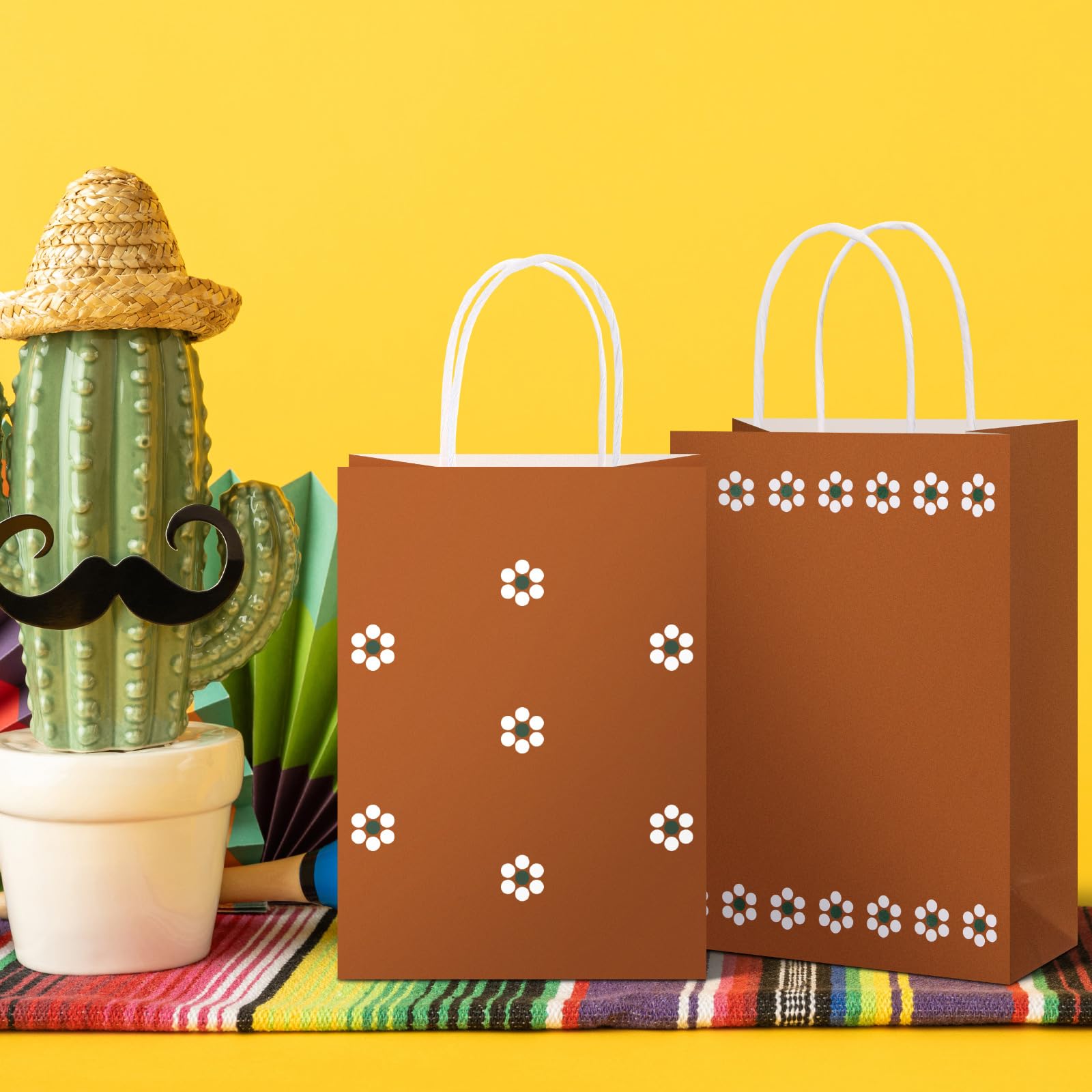 Cleito Lindo Partygeschenktüten, 50 Stück – Mexikanisches Fiesta-Design Für Cinco De Mayo, Geburtstag & Mehr
