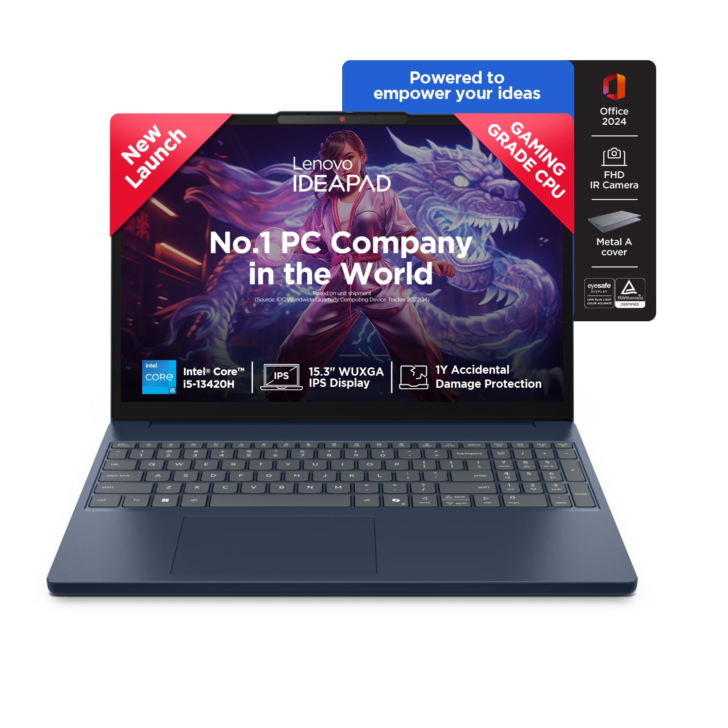 Lenovo IdeaPad Slim 3 13th Gen Intel Core i5-13420H 15.3 inch (38.8cm) WUXGA IPS Laptop (16GB RAM/512GB SSD/Windows 11/Office 2024/Top Metal Cover/Backlit KB/Cosmic Blue/1.6Kg), 83K1010GIN-image-29