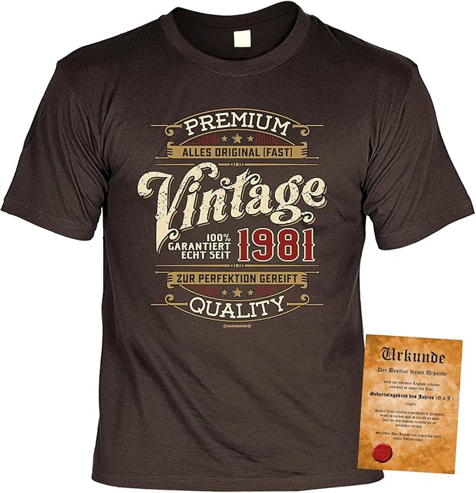 TShirt 40 Geburtstag Geburtstagsshirt Sprüche Jahrgang 1981