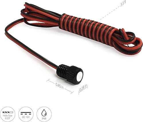 Miniatura 5 de Oznium BRIGHTEST Light Bolt - Flush Mount 12V LED Light for Bumper, Grille, Cars Interior, Dash, Ambient Lighting, Motorcycle w/SLEEK Aluminum LED