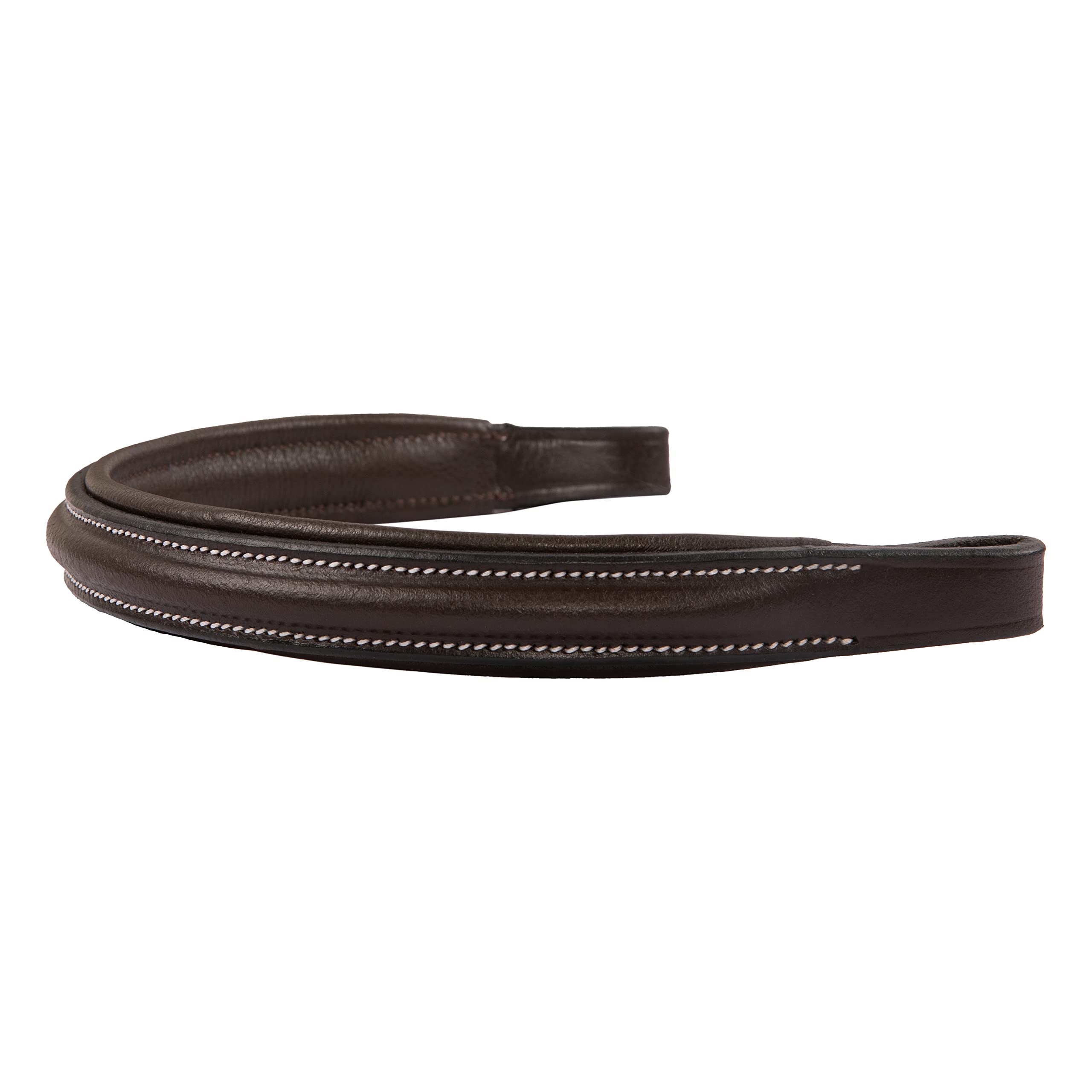 Exion Frontalino in Pelle per Briglia Inglese per Cavalli- Frontalino equestre Imbottito e Cucito da Designer