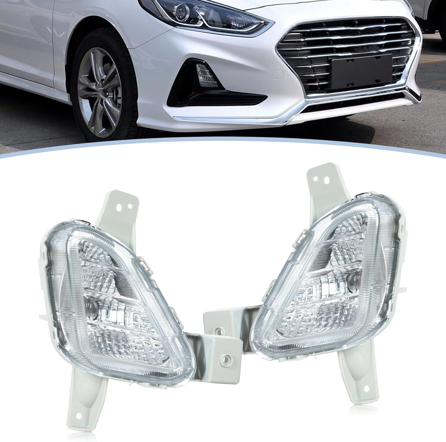 For Hyundai Sonata 2018 2019 Front Bumper Fog Light Daytime Running Lamp 92207-C1500 92208-C1500 Left&Right
