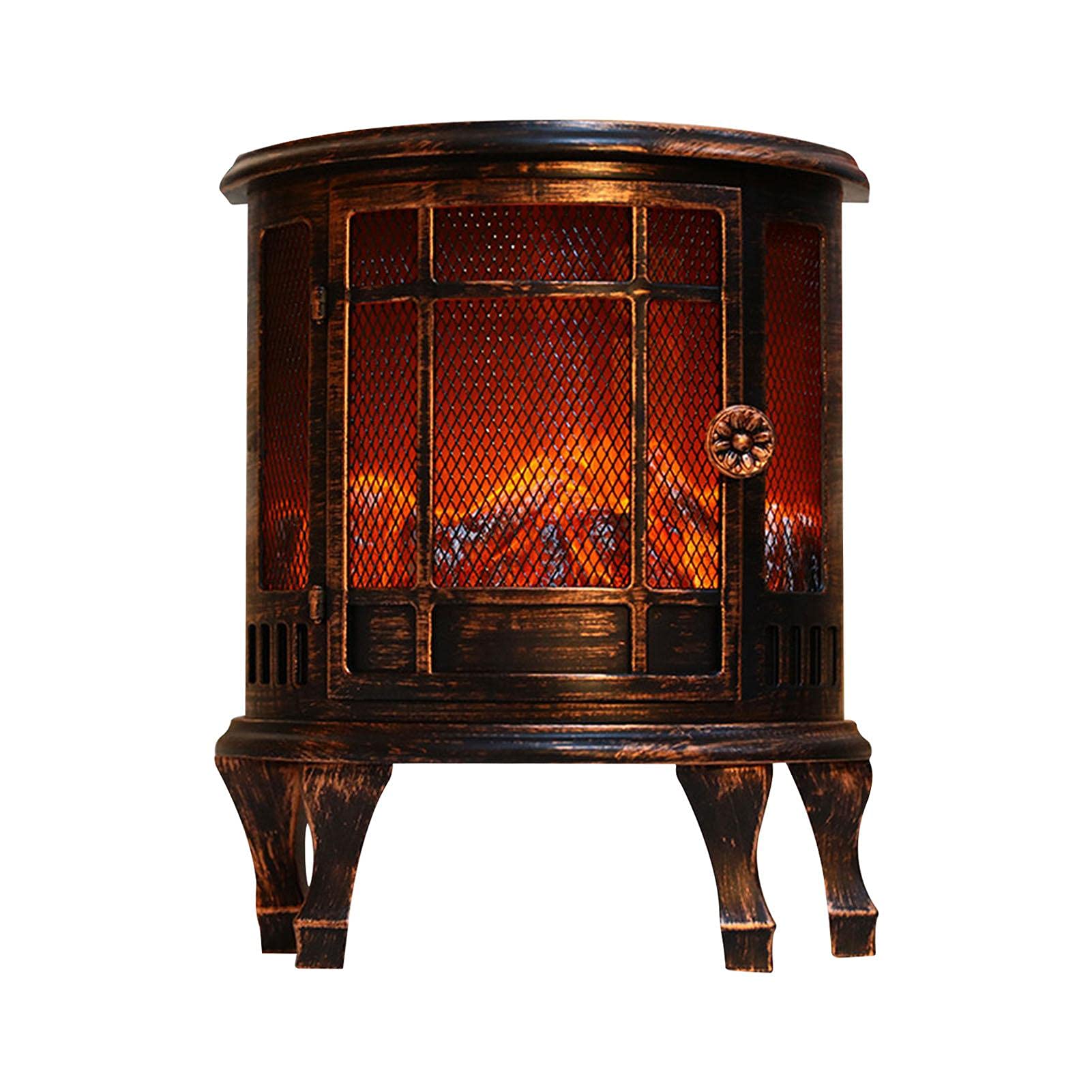 LED Fireplace Lantern, Battery Operated USB Charging Charcoal Flame Lamp Realistic Fireplace for Home Decor, Indoor Outdoor Window Ornament