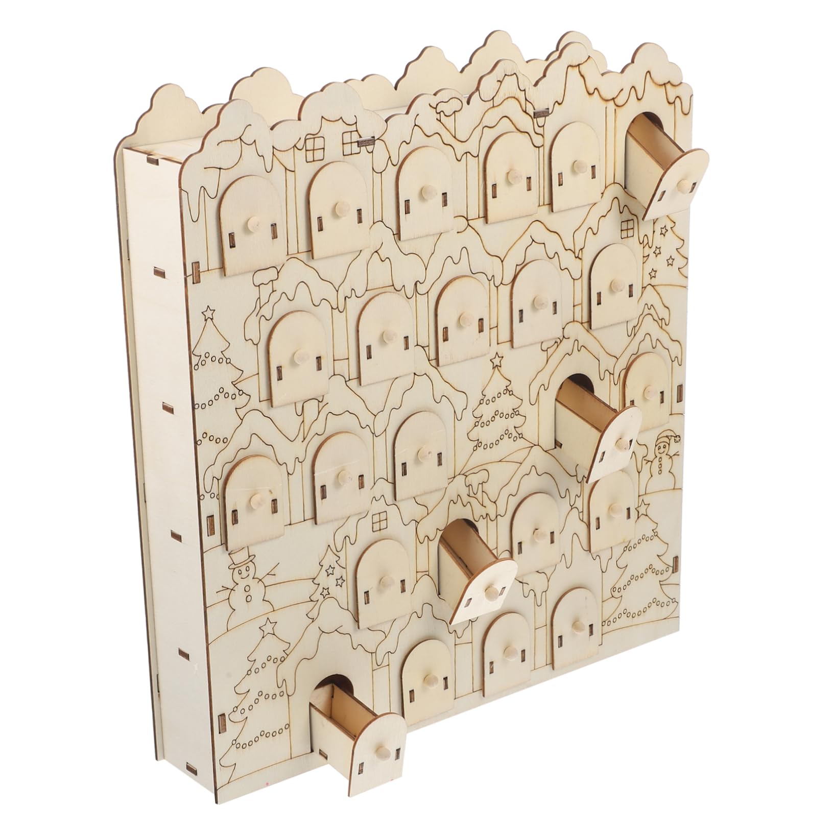 Calendrier de l'Avent en bois TOPBATHY pour compte à rebours de Noël