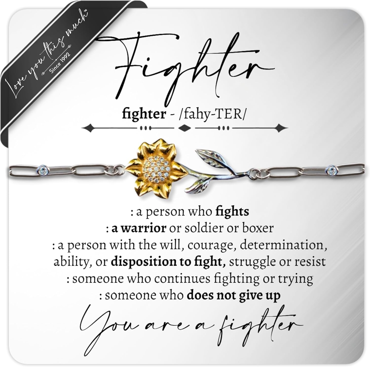 Love You This Much Gift for Person in Hospital, Survivor Gift for Cancer Patient, Breast Cancer Survivor Jewelry, Inspirational Gift for Her, Gift for Women in Hospital