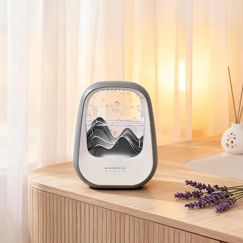 Miniatura 6 de Máquina de ruido blanco 7 en 1, dispositivo de ayuda para dormir con sonidos de lluvia, luz ambiental, humidificador, difusor de aroma y modo de