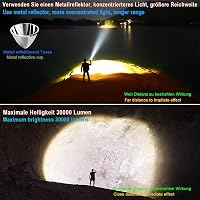ASORT 30000 Lumen LED Zseblámpa Vízálló Töltővel Camping Túrázáshoz 2