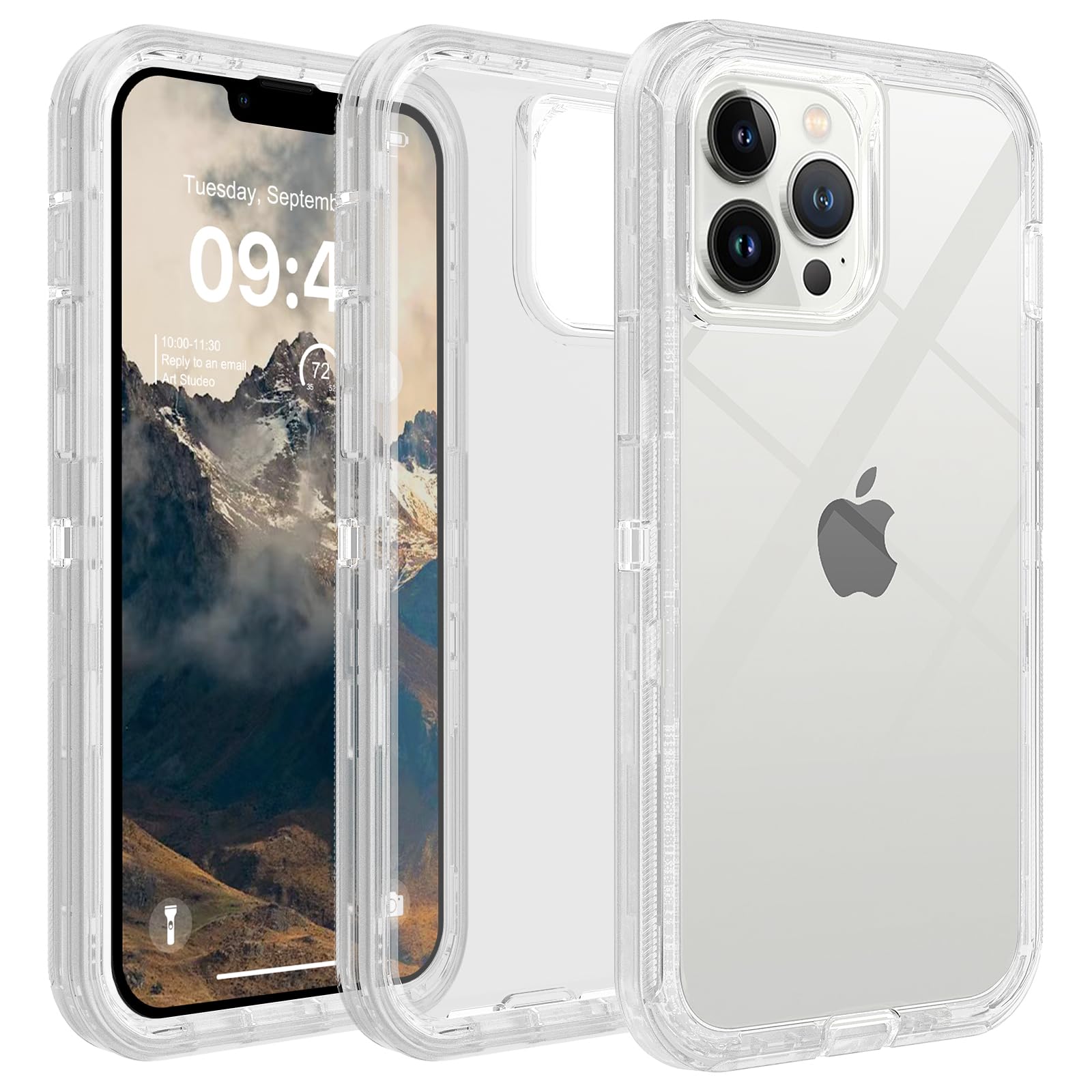 TUTUKII for iPhone 12 Pro Max & 13Pro Max Case Clear, Anti-Drop, Transparent, Shockproof, Military Grade Drop Protection, Heavy Duty Protective Phone