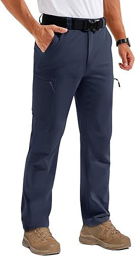 TACVASEN Pantalones cargo de senderismo para hombre con 6 bolsillos, ligeros, resistentes al agua, de secado rápido, pantalones de viaje para