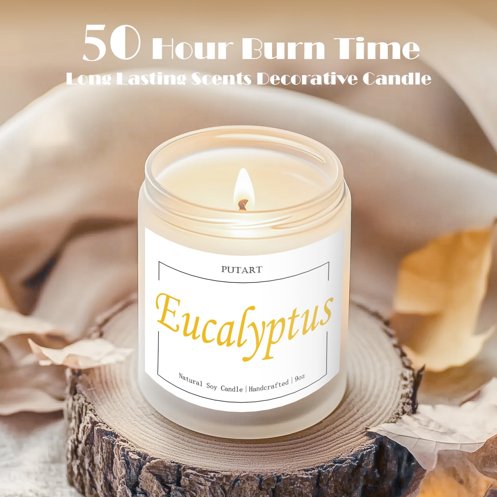 Velas perfumadas de eucalipto para mujer, velas de aromaterapia, velas de soja para el hogar