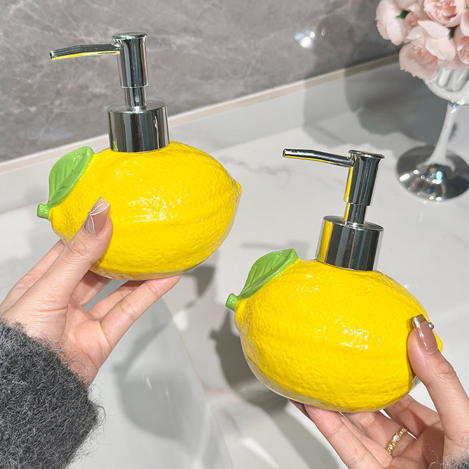 Bouteilles De Savon Liquide avec Pompe - Conteneur De Liquide en Céramique Anti-Fuites,Conteneur De Savon pour Les Mains - pour Amis Femmes Voyage Camping Salle De Bain Cuisine Intérieur