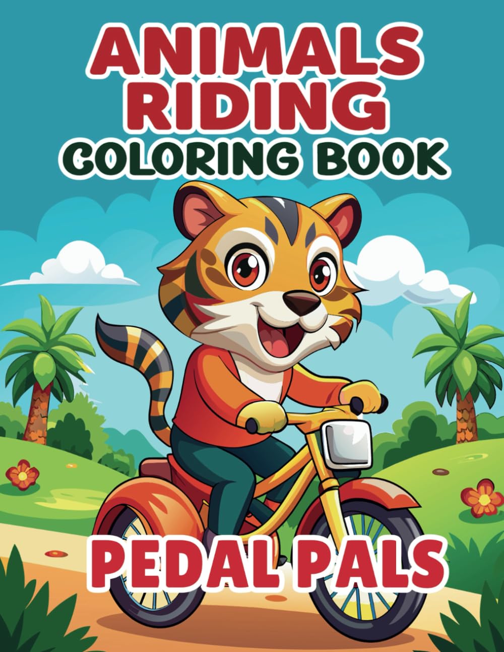 Animals Riding Coloring Book: Pedal Pals