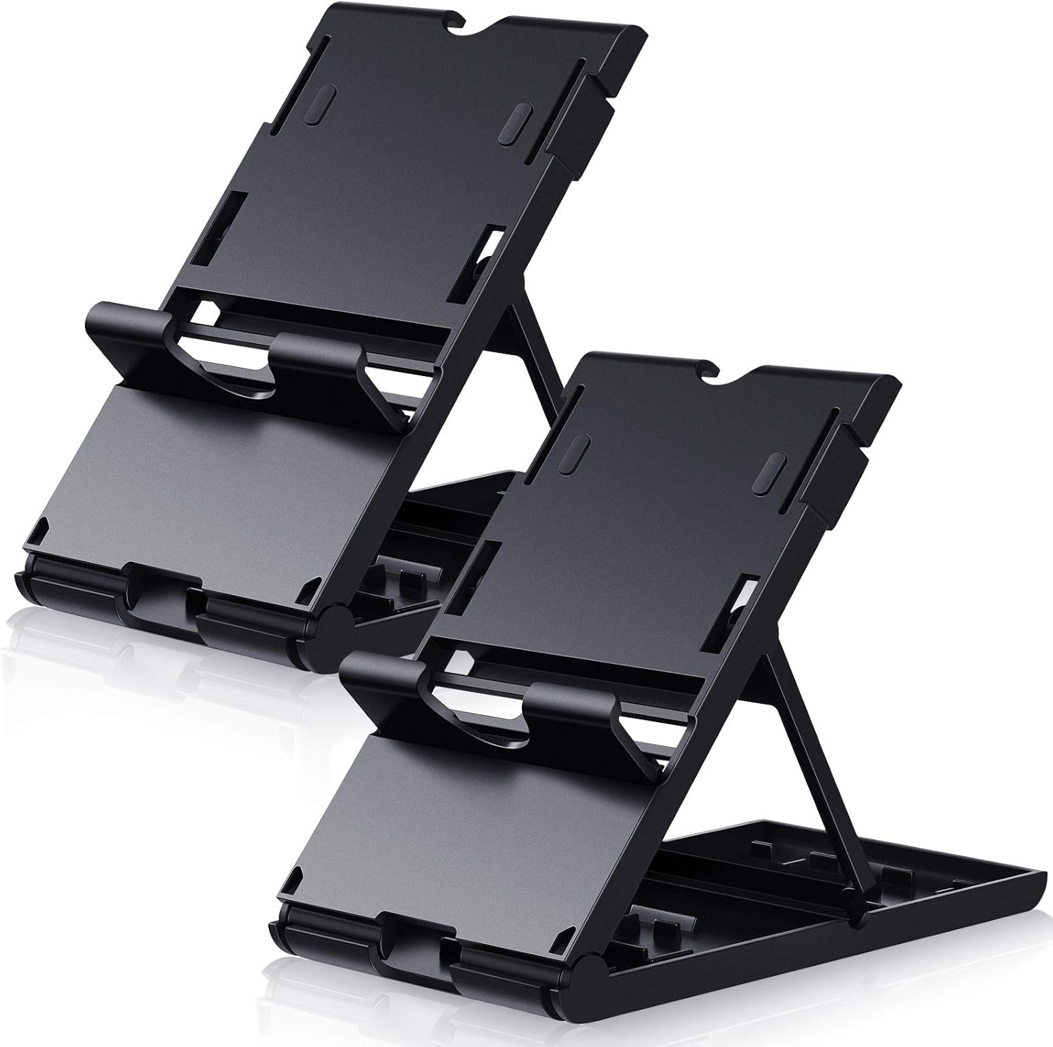 2 Pieces Basics Playstand Portable Compact Play Stand Mount Compatible with Nintendo Switch Console Cell Phone Black : Video Games
