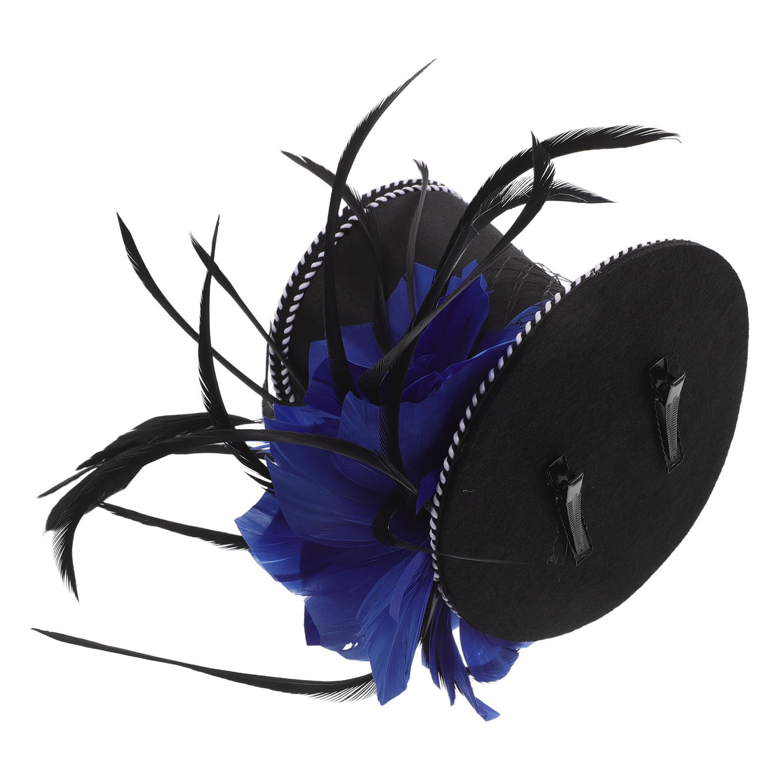 Healvian 3 Pezzi Cappello da Festa Piccolo Clip, Accessorio Femminile | Pvc e Piume, Stile Unico e Leggero, per Tea Party e Carnevali, Facile da Sistemare
