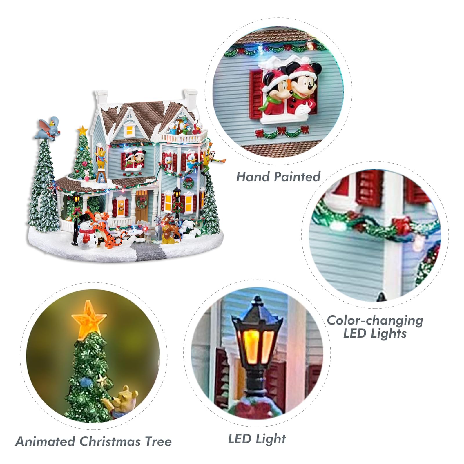 Amazon.com: Animated Disney Christmas House 12”H Moments In Time