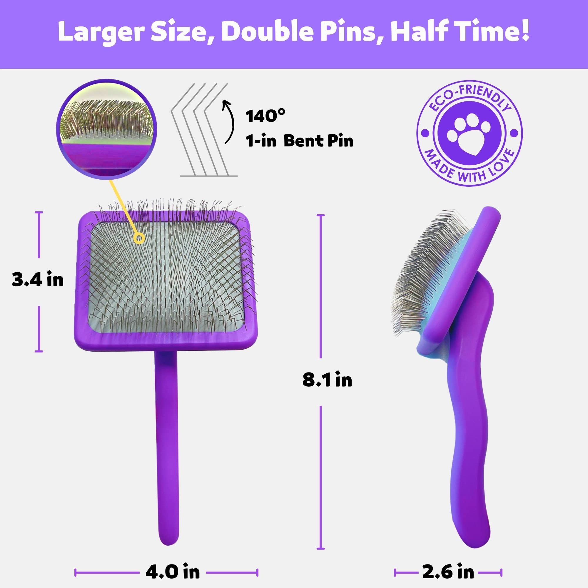 Poodles & Doodles Brush, Extra Big Dog Slicker Brush for Goldendoodles