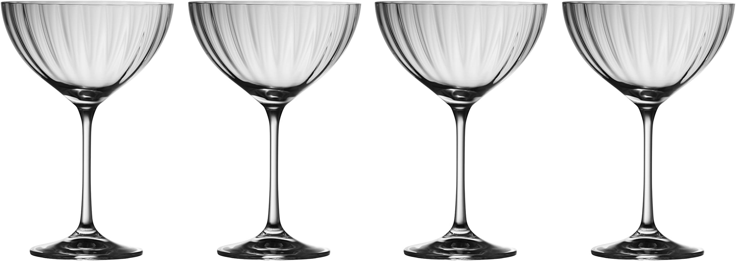 Galway Crystal32007/4 Erne Saucer Champagne (Set of 4), Transparent