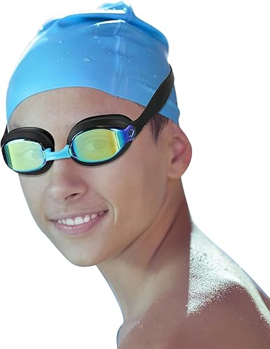 Miniatura 7 de Gafas de natación para niños de 3 a 14 años, paquete de 2 gafas de natación para niñosniñosniñas con estuche