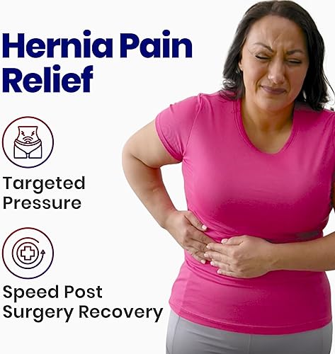 Miniatura 6 de Cinturón de hernia para hombres o mujeres  Cinturón de soporte de cintura inferior para hernias umbilicales y hernias de ombligo con almohadilla