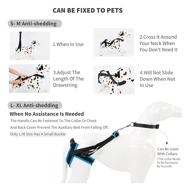 Foto 5 de 7 de PETCUTE Arnés de Apoyo para Perros,Ajustables Arnés de Elevación para Perro,Arnés de Soporte para Patas…