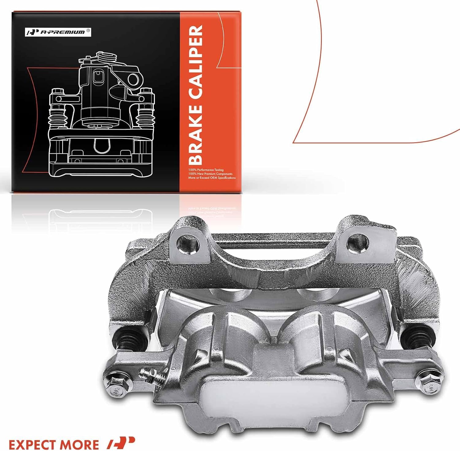 A-Premium Disc Brake Caliper Assembly with Bracket Compatible with Select Chrysler and Dodge Models - 200 2013-2014, 300 2012-2020, Avenger 2013-2014, Challenger & Charger 2012-2020 - Front