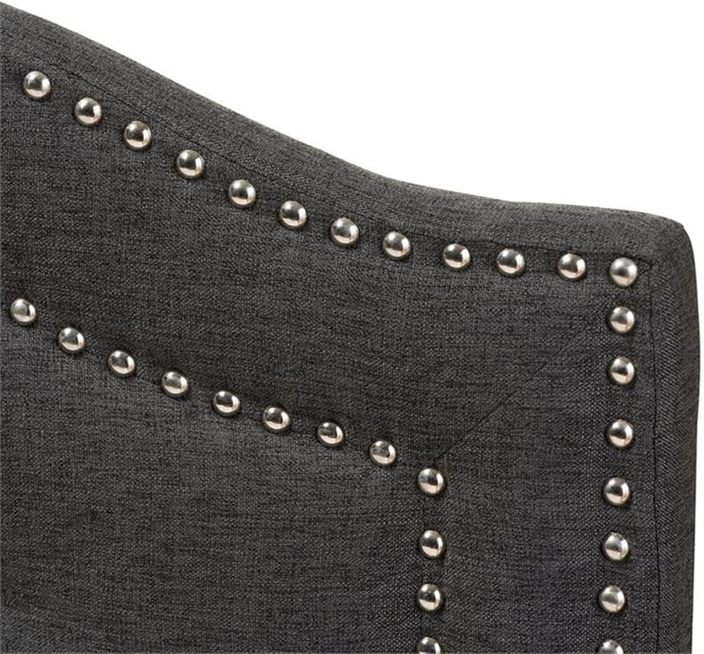 Baxton Studio Edith Tufted Queen Panel Headboard in Dark Gray