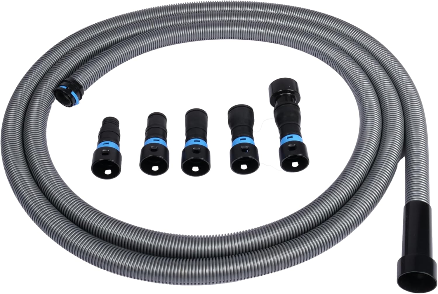 Cen-Tec Systems 94720 Quick Click 20 Ft. Hose for Home and Shop Vacuums with Expanded Multi-Brand Power Tool Adapter Set for Dust Collection