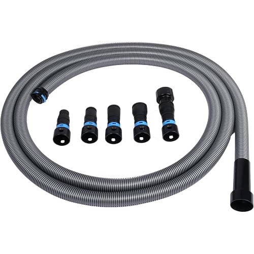 Cen-Tec Systems 94709 Quick Click 16 Ft. Hose for Home and Shop Vacuums with Expanded Multi-Brand Power Tool Adapter Set for Dust Collection