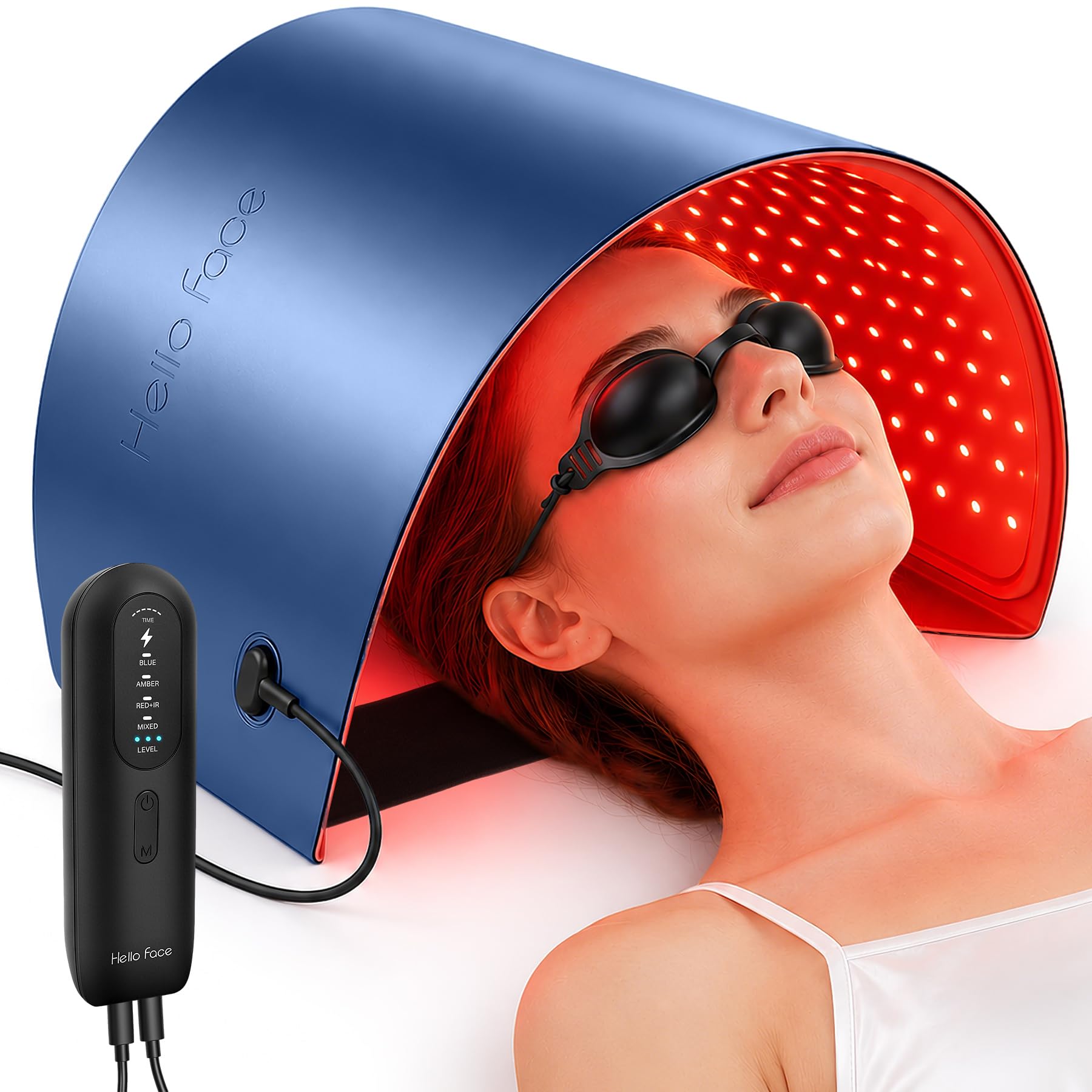 Photo 1 of ***similar not exact *** Red Light Therapy for Face, Neck and Chest, 720 LEDs Flexible Light Therapy Panel with 850nm Near Infrared, Red, Blue and Yellow Light, At-Home Skincare Device for Firmness, Tone and Glow
