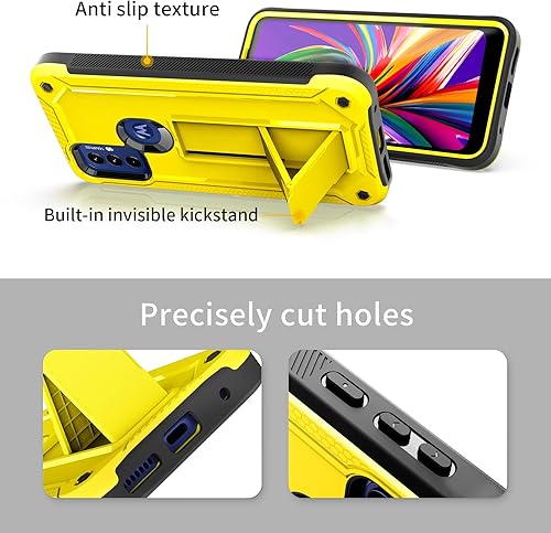 Miniatura 6 de URBANITE Funda protectora resistente a prueba de golpes para Motorola Moto G Play 2023, de grado militar, con protector de pantalla y soporte