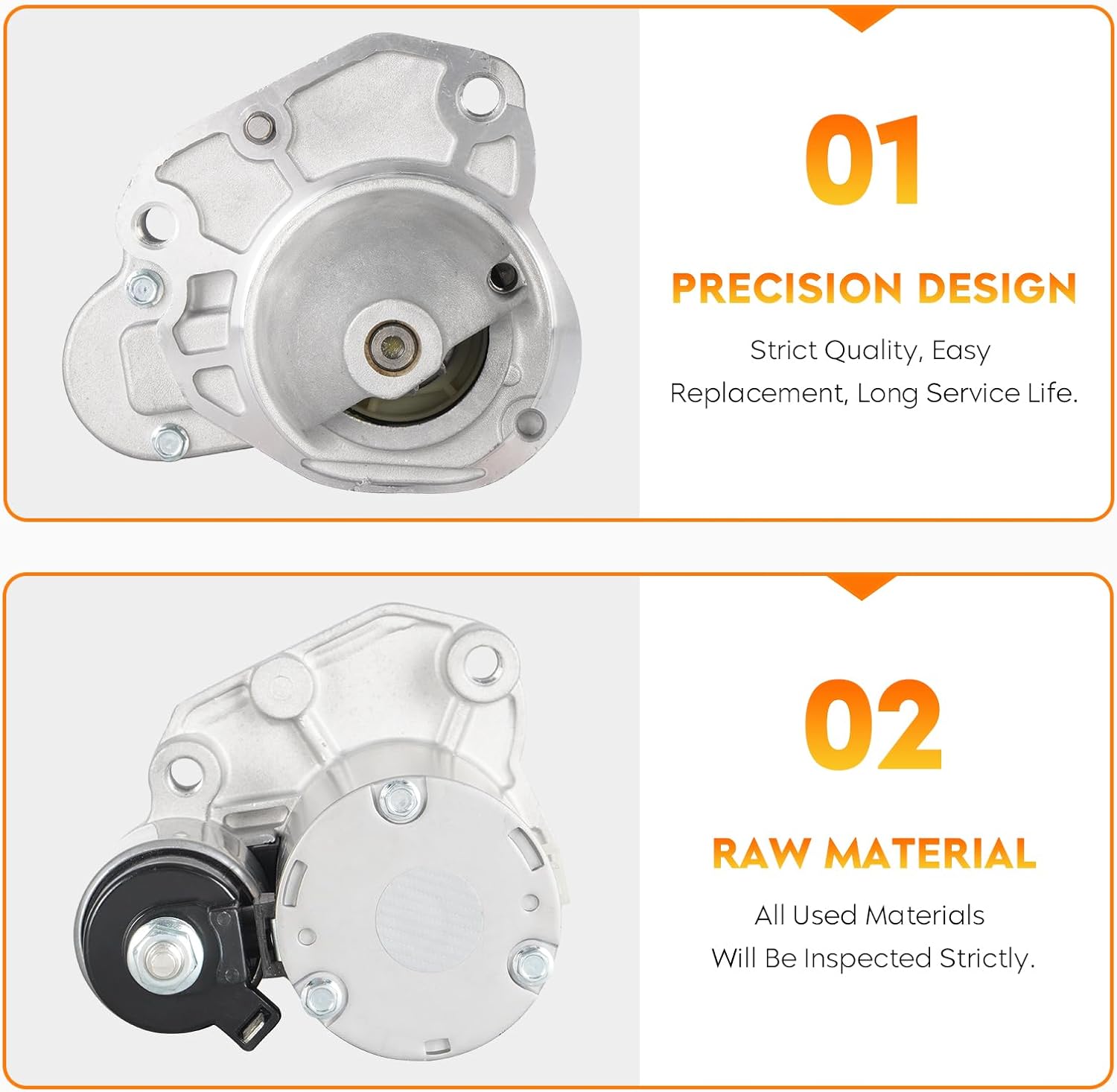 19616 Starter for Chrysler 200 11-17 3.6L, Town & Country 11-16, Avenger 11-14, for Dodge Grand Caravan & Journey 11-19, for Ram C/V 12-15, for ProMaster 1500 14-20, for Jeep Cherokee 14 3.2L, 6 Cyl