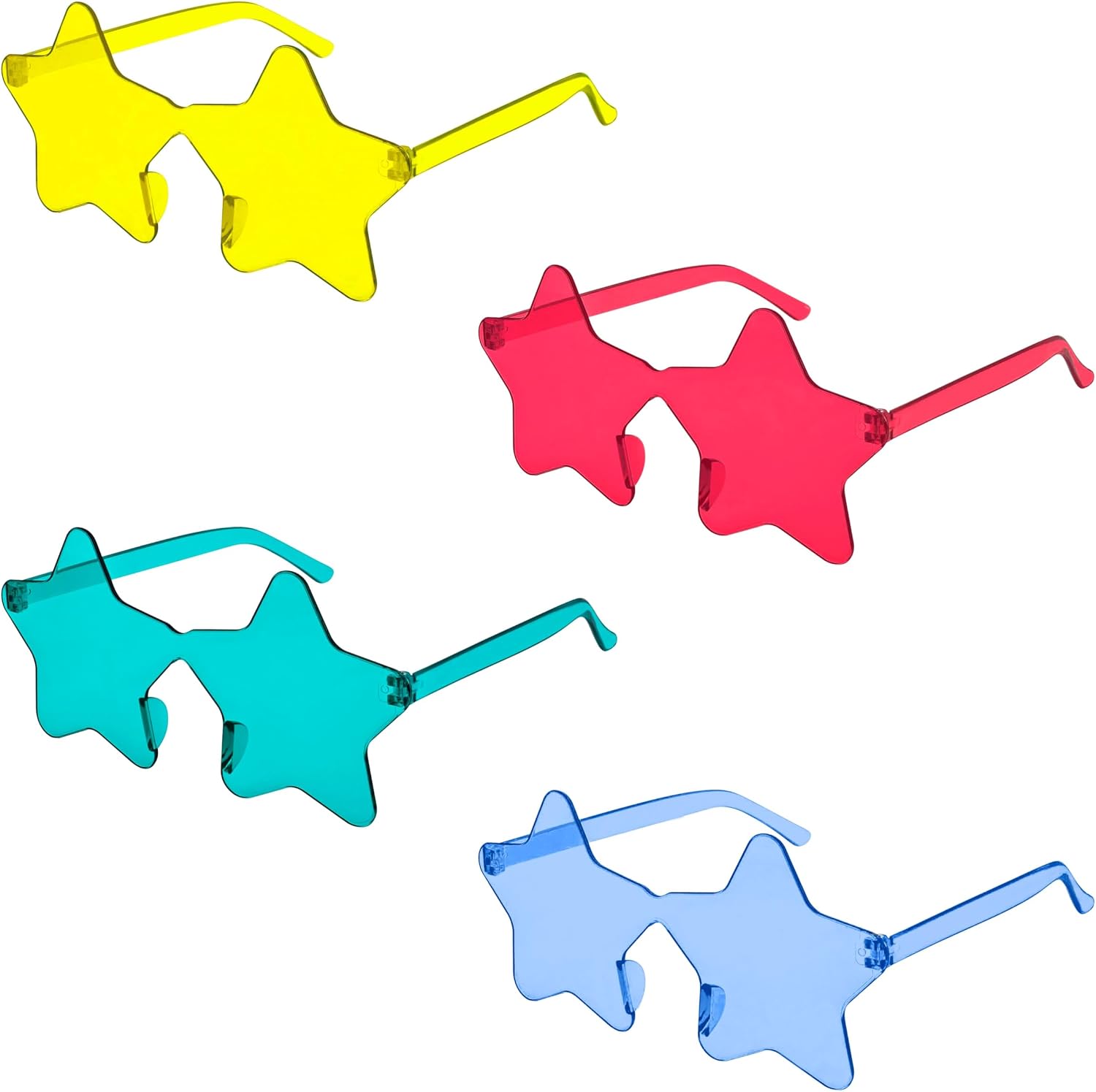 Celebrate It Star Shaped Glasses, Playful Party Costume Eyewear, Multicolor, 5.5", 12 Pack (48 Total)