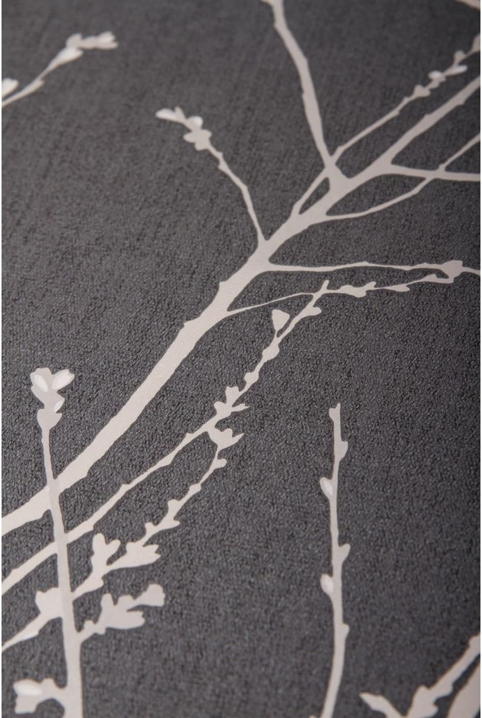 70% оƒƒ Dіѕсоunt Graham & Brown 33-272 Innocence Charcoal/Silver Wallpaper, 55 Sq Ft