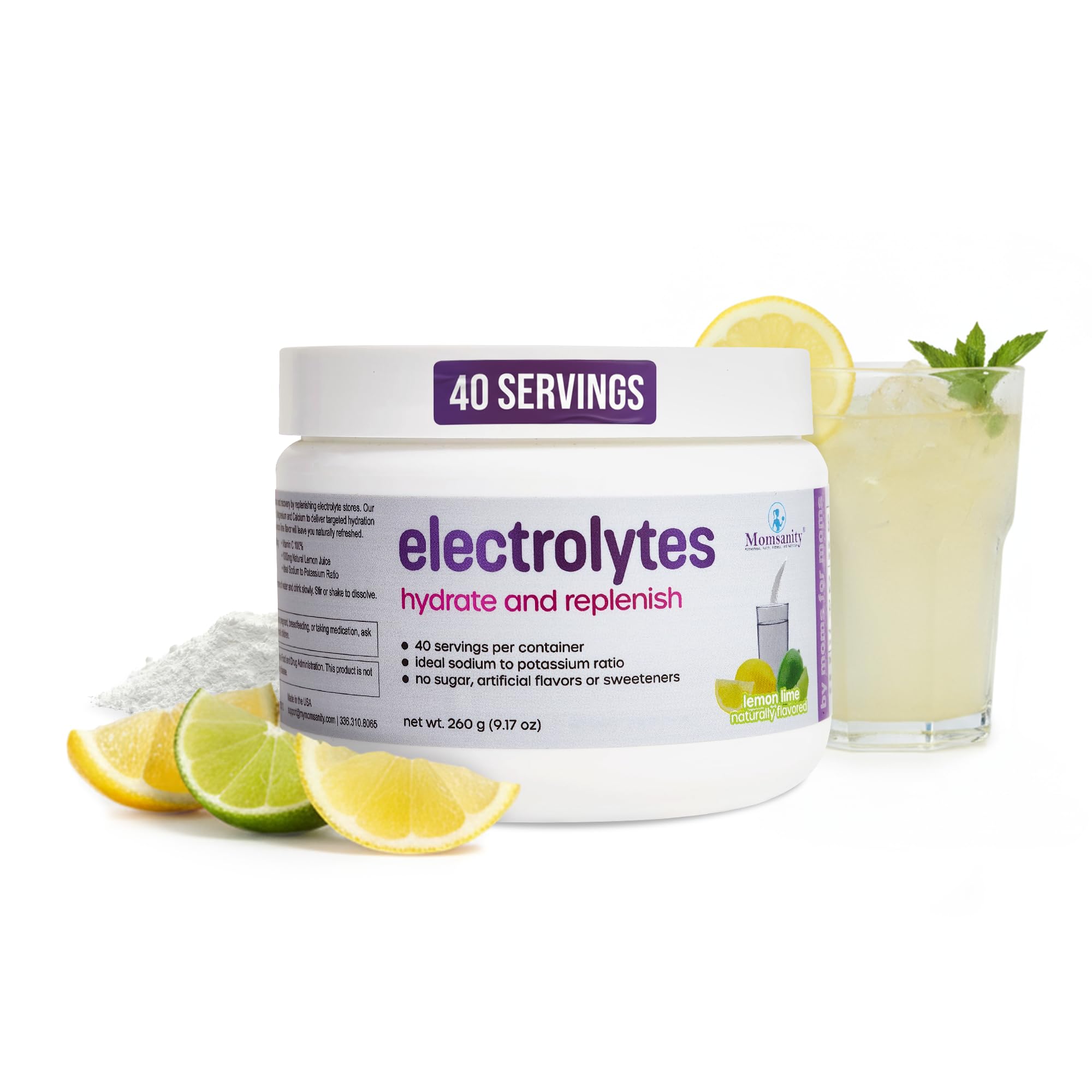 Electrolyte Powder Lemon Lime | Sugar Free | 40 Servings