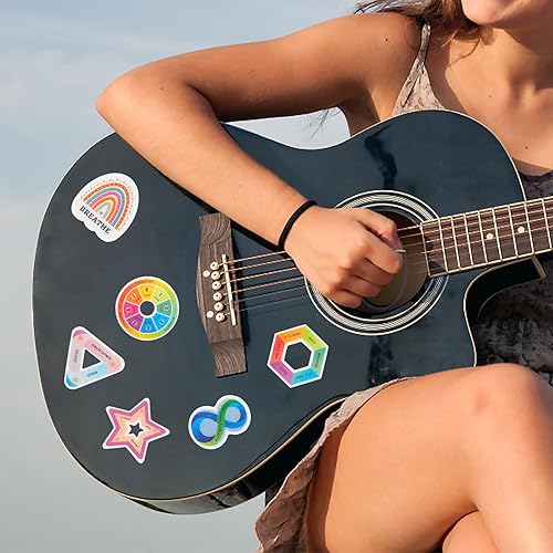 Miniatura 7 de 48 calcomanías sensoriales calmadas para ansiedad, 6 estilos texturizados, calcomanías adhesivas de atención plena, calcomanías táctiles ásperas