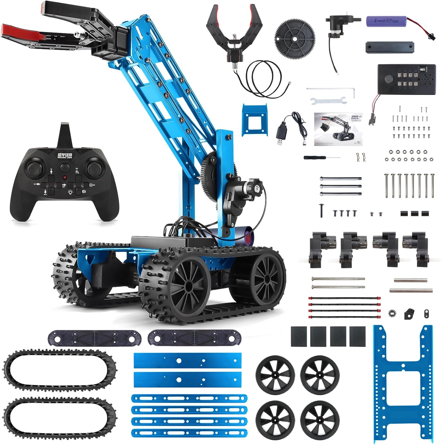 Robotic Arm Kit, STEM Toys Science Kits for Kids Age 8-12, Electronic Robot Arm for Boys & Girls to Learn Programming/Technology​​, STEM Building Toys for Beginners, Birthday Xmas Gifts for Teens