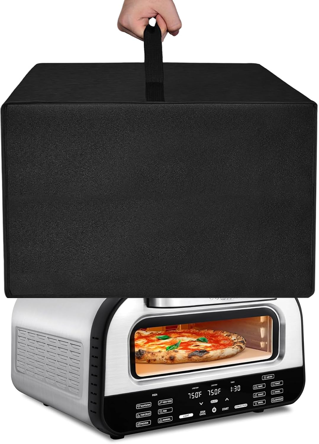 Air Fryer Dust Cover for Gourmia Indoor Pizza Oven Air Fryer Toaster,Heat-Resistant Nylon Grill Oven Covers Case for BIG HORN Electric Countertop Pizza Ovens Toaster (Cover Only) (Black)