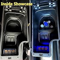 Vista 4 de Para Nissan Juke Consolas Apoyabrazos Caja de Almacenamiento de Doble Capa con 3 Puertos USB