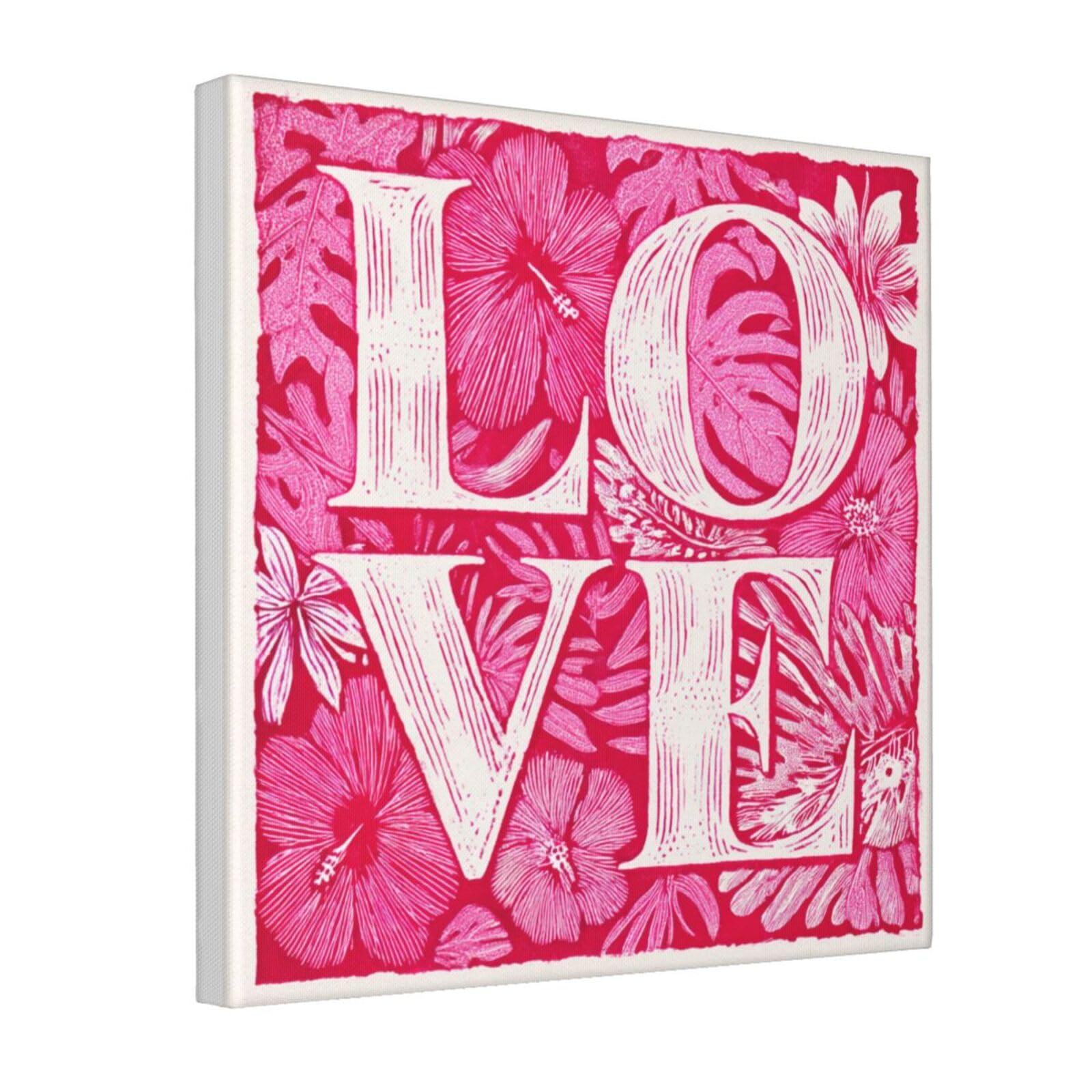 Lienzo decorativo para dormitorio enmarcado con diseño de San Valentín 8