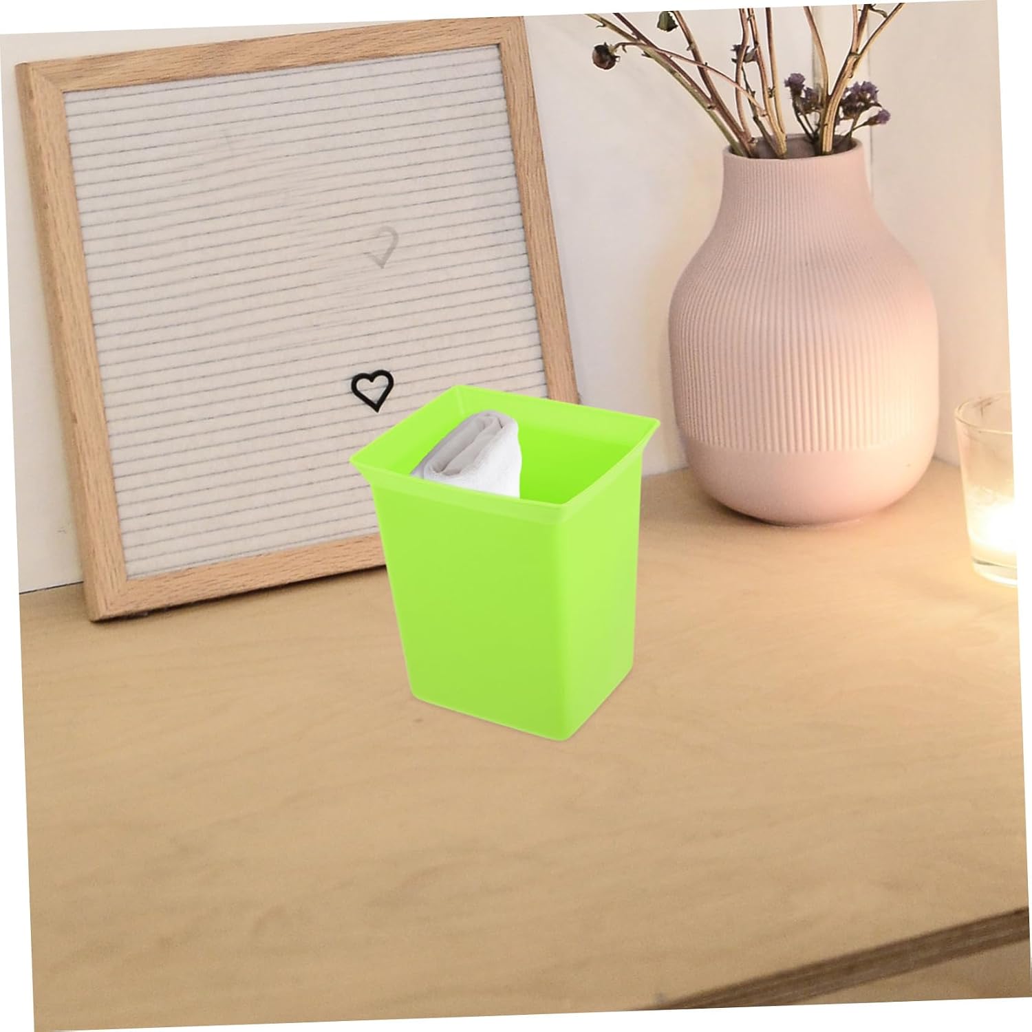 PartyKindom Cleaning Supplies Caddy Compact Plastic Organizer Basket for Home Storage Portable Tote for Toiletries and Tools for Bathroom Kitchen and Hotel Use Green image 5
