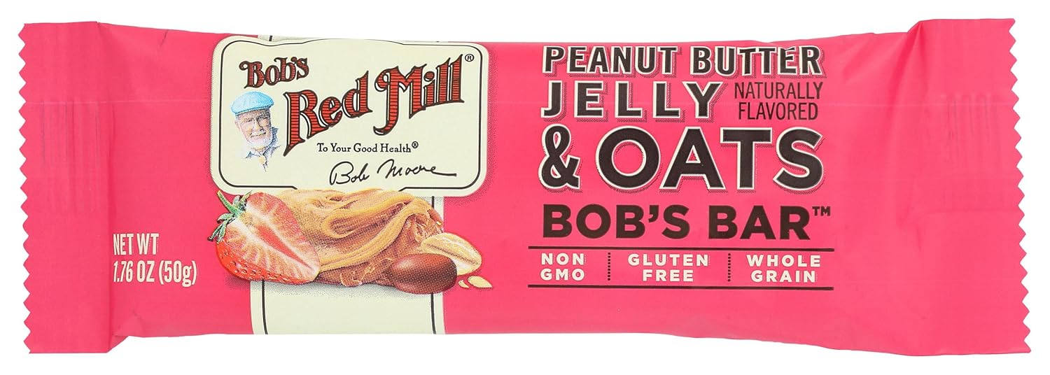 Bob's Red Mill Peanut Butter Honey & Oats bar - Single bar, 1.76 Oz (Pack of 4)