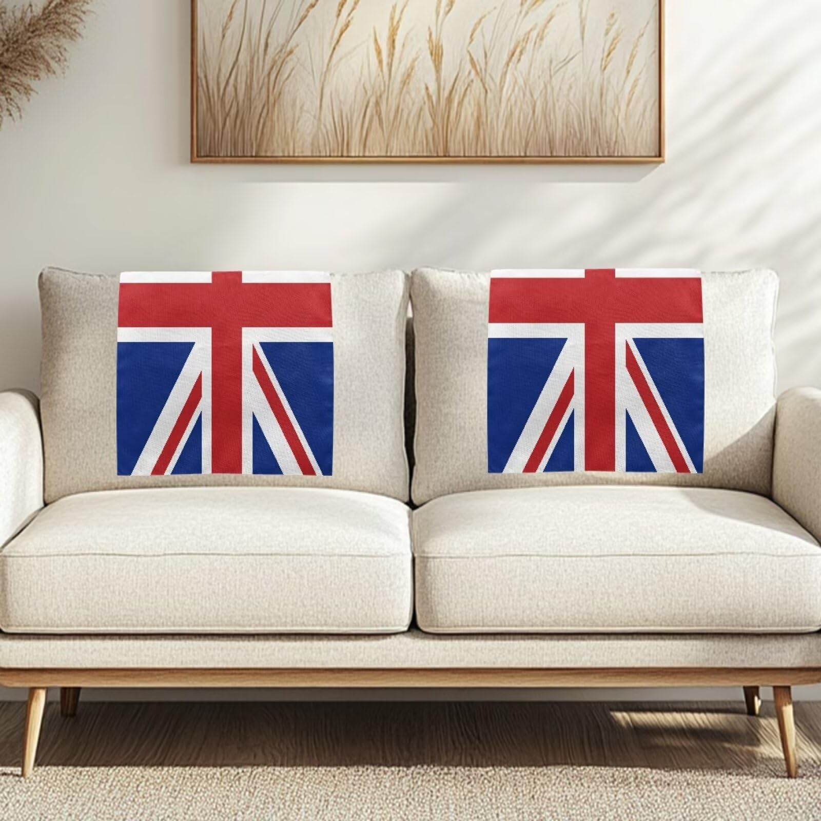 NETILGEN Recliner Headrest Protector The Union Flag Washable Sofa Headrest Cover Breathable Couch Headrest Covers for Home Office with 10 Twist Pins Set of 2 โ image 1