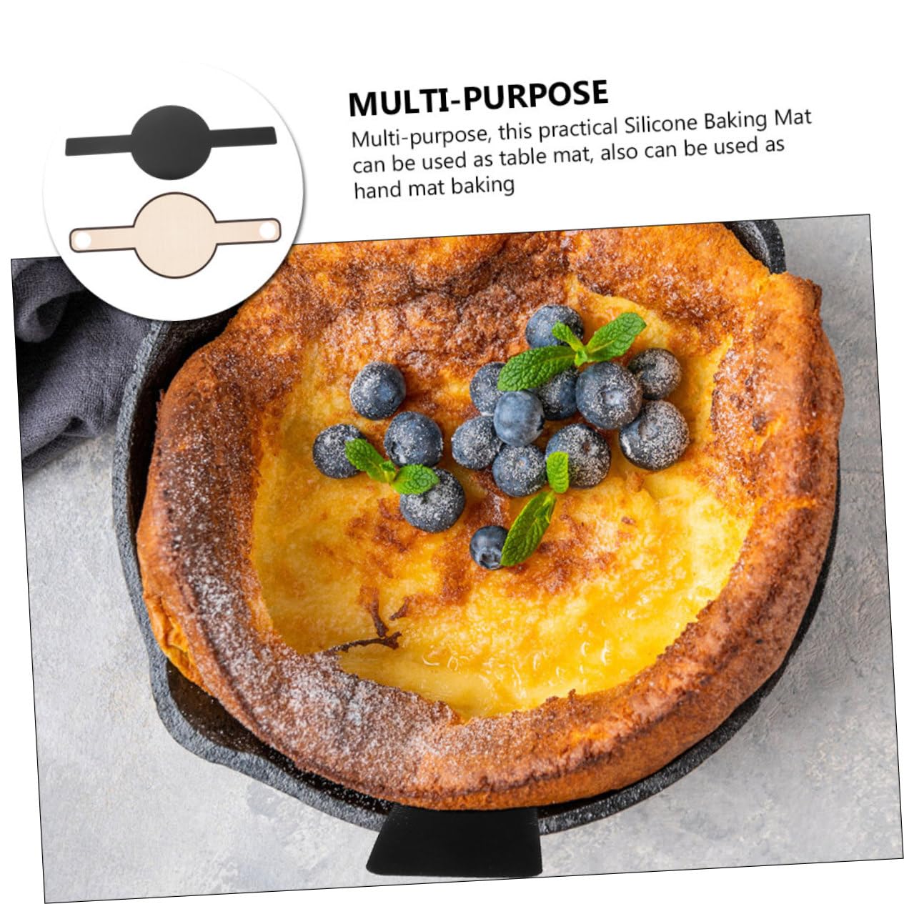 6stücke Silikon Backmatte Mit Langgriffen Wiederverwendbare Antihaft-brotbackunterlage Für Dutch Oven Hochtemperaturbeständig Leicht Zu Reinigen Für Zuhause Und Bäckereien