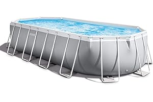 INTEX Prism Frame Premium Oval Above Ground Swimming Pools above ground 6 feet deep