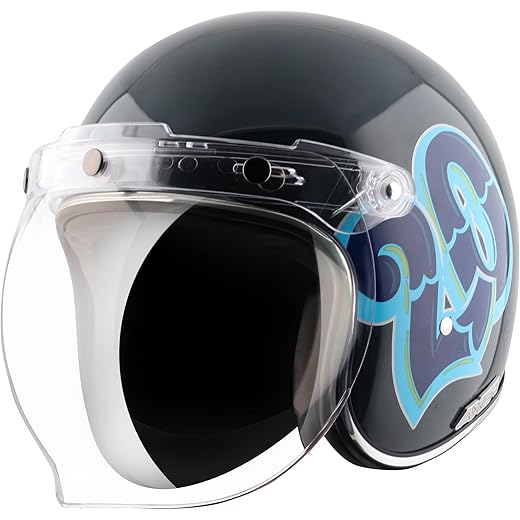 Axor Retro Jet Sportz Helmet - Slate Blue - M