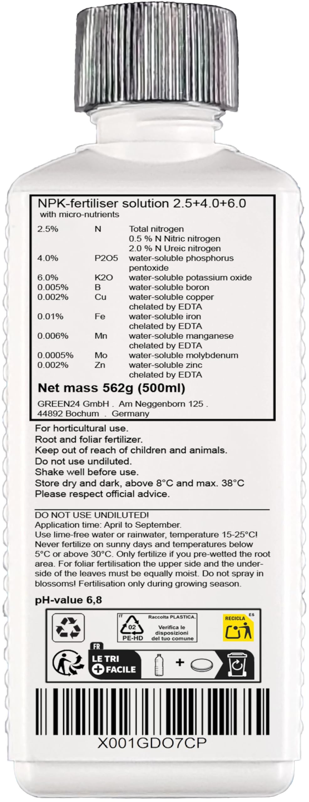 GREEN24 Engrais HIGH-TECH pour arbres fruitiers et arbustes à baies, fertilisation de fruits et de baies
