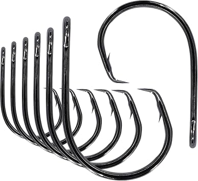 BLUEWING Inline Circle Hook Wide Gap with High Carbon Steel Extra Sharp for Freshwater Saltwater Fishing 10pcs/25pcs