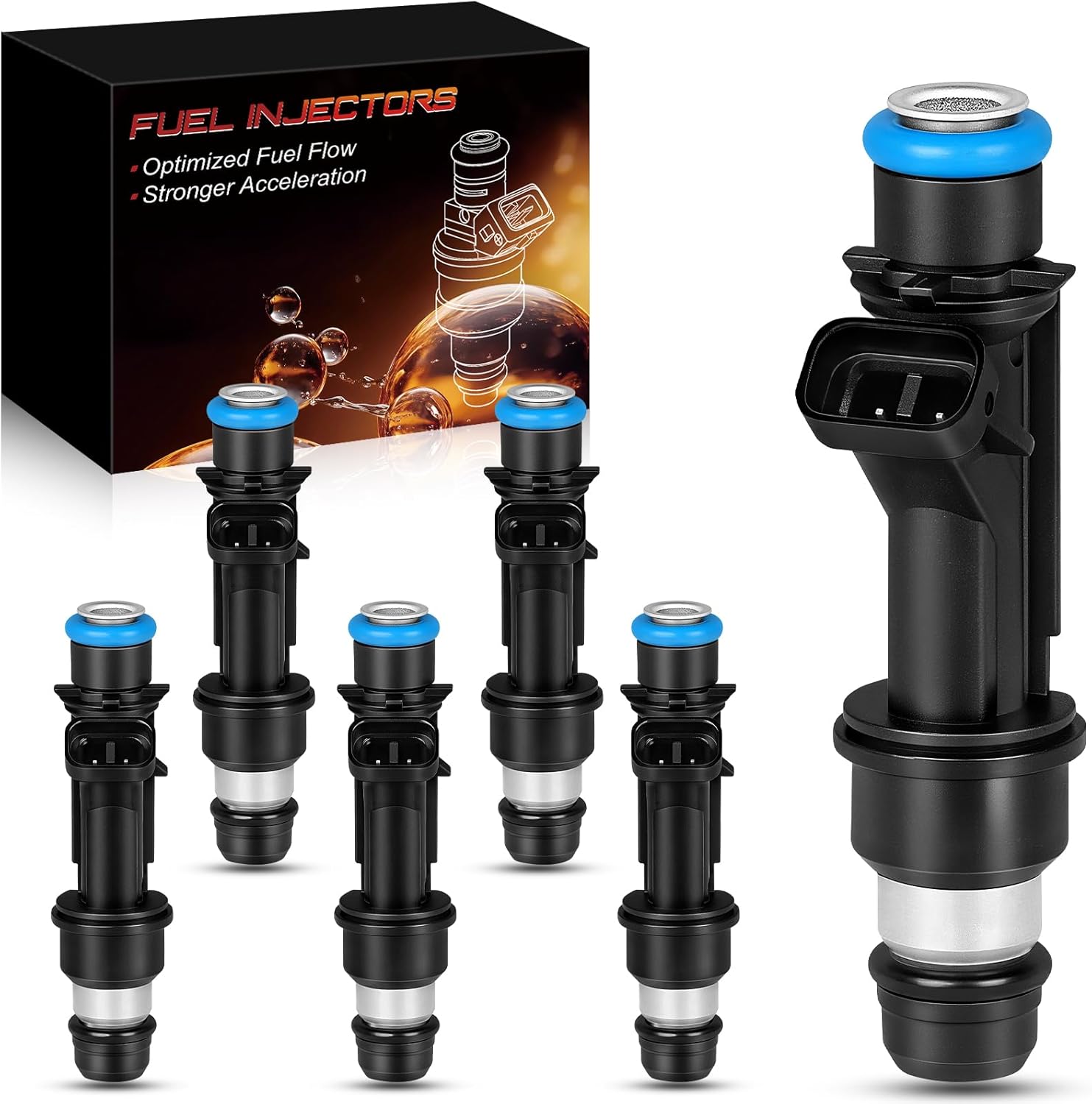 25313185 4.2L Fuel Injectors Fits For:-Chevy Trailblazer Trailblazer EXT, For:-GMC Envoy Envoy XL/XUV 2002-2004, For:-Buick Rainier 2004, For:-Oldsmobile Bravada 2002-2004 (6 Pack)