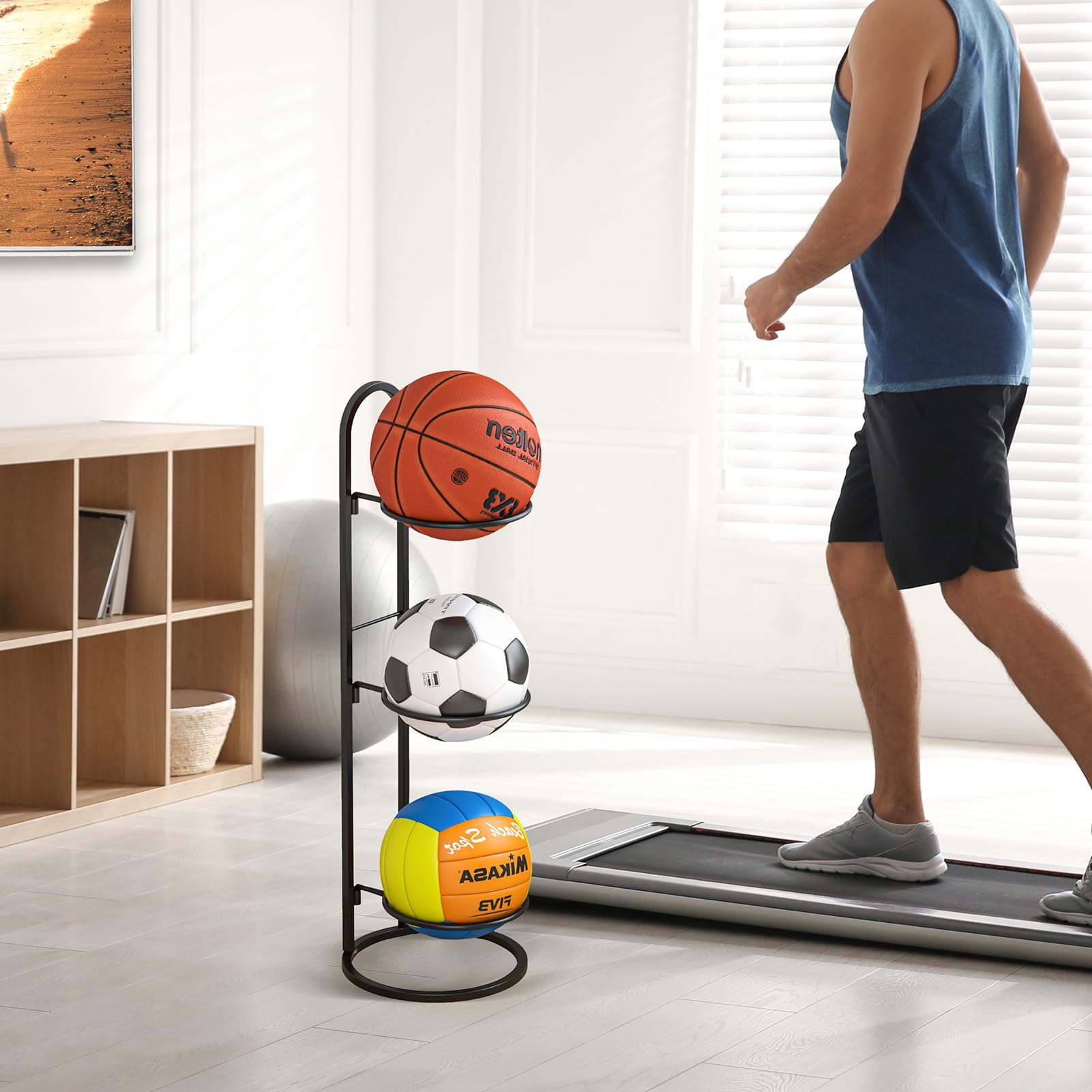 Garage Sports Equipment Organizer With Hooks - View #6