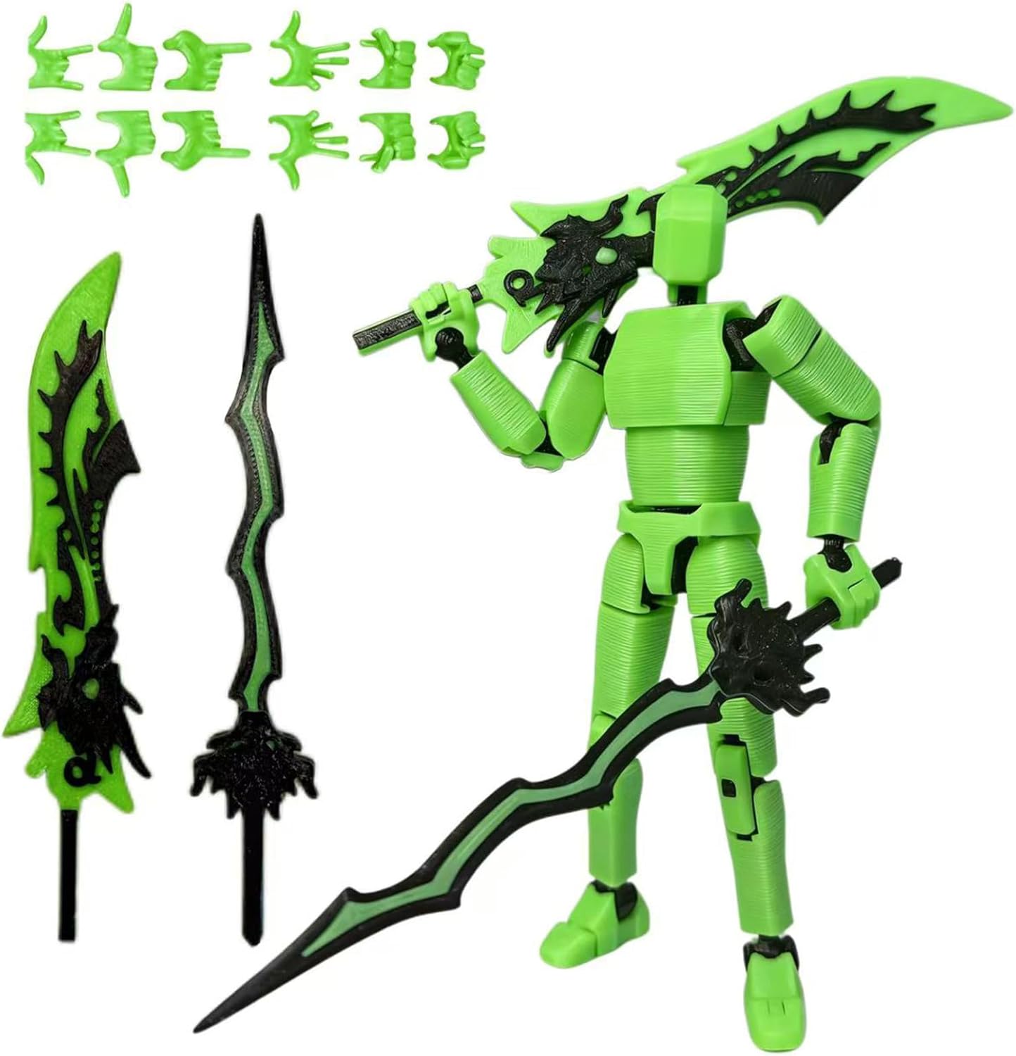 T13 Action Figure Set - (Assembled) 3D Printed Action Figure, Titan 13 Action Figure, Multi-Jointed Movable Dummy 13, Robot Action Figure, Birthday Gifts for Boys, Girls Desktop Decorations